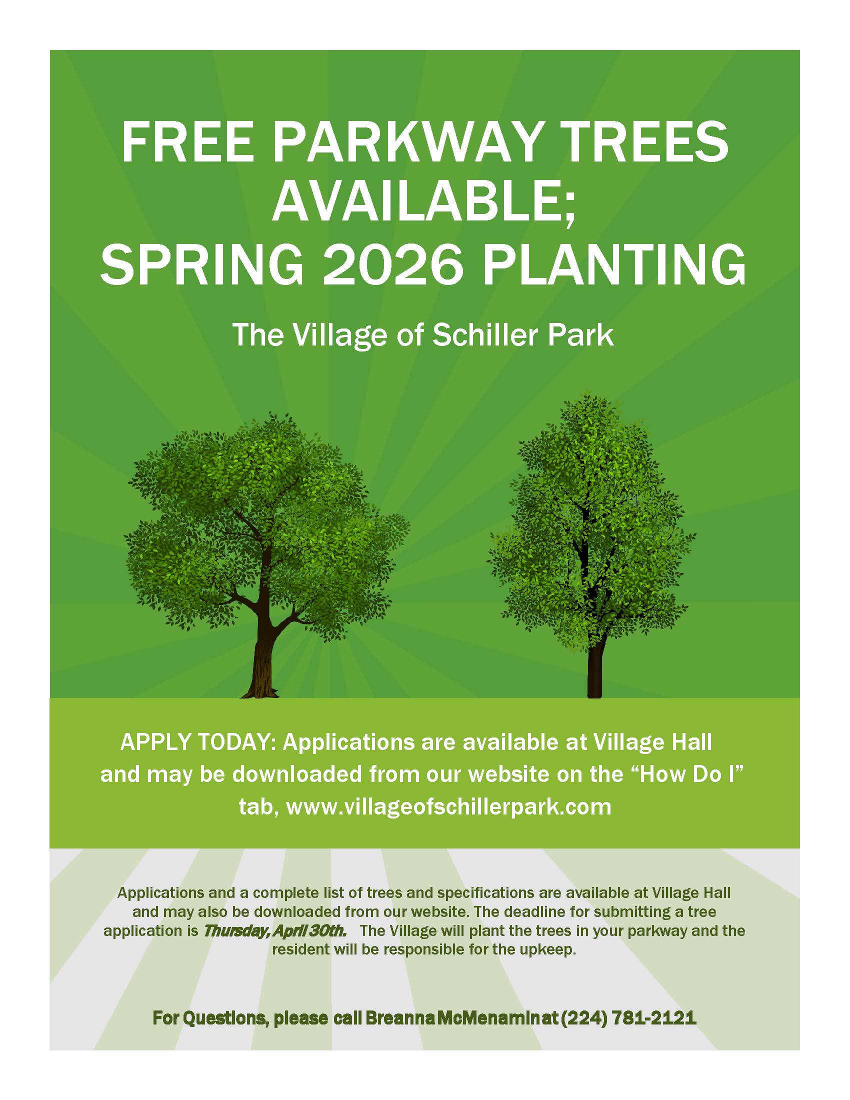 Spring 2026 Parkway Tree Planting Flyer